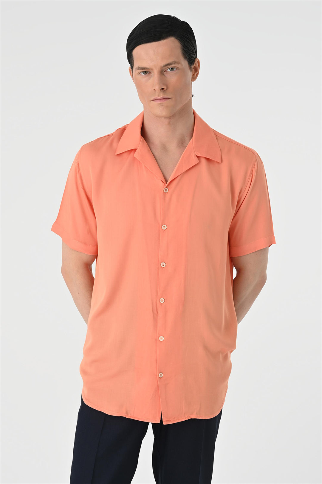 ANT Oversized Short Sleeve Men's Shirt with Applique Collar - Ponte de Lima