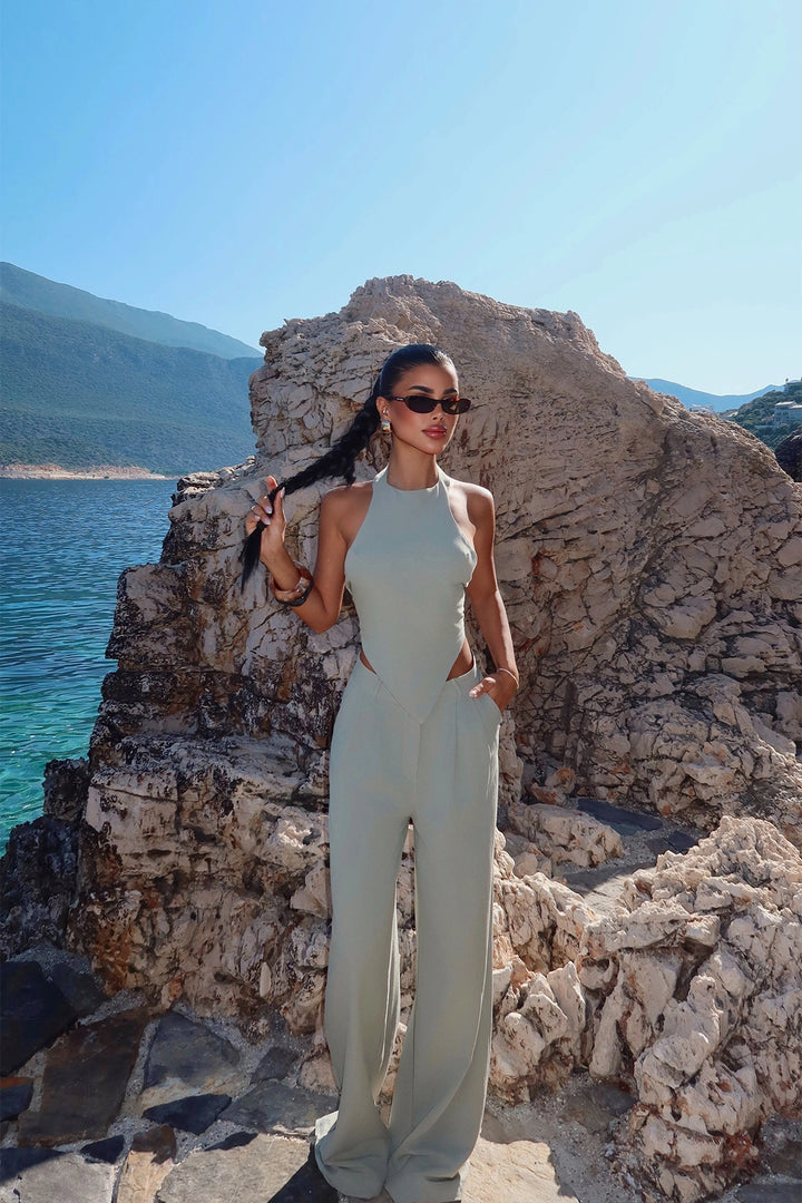 EYY Women Aqua Green Trouser Suit - St. Augustine