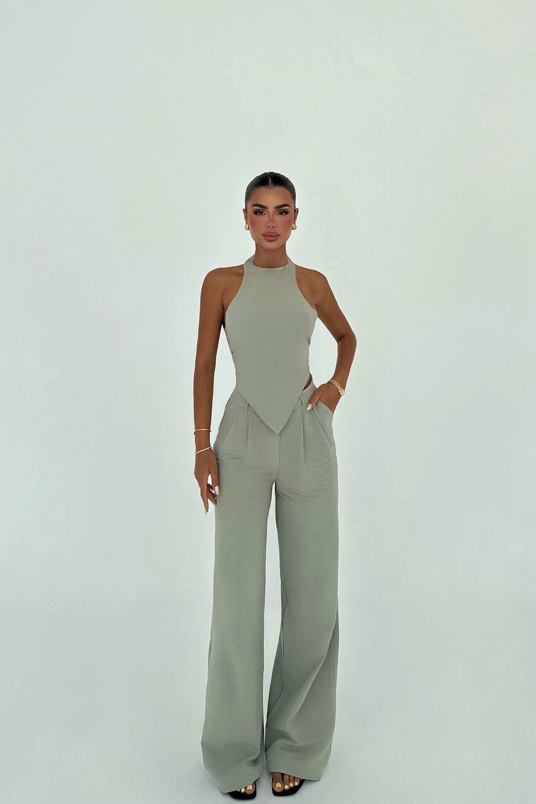 EYY Women Aqua Green Trouser Suit - St. Augustine