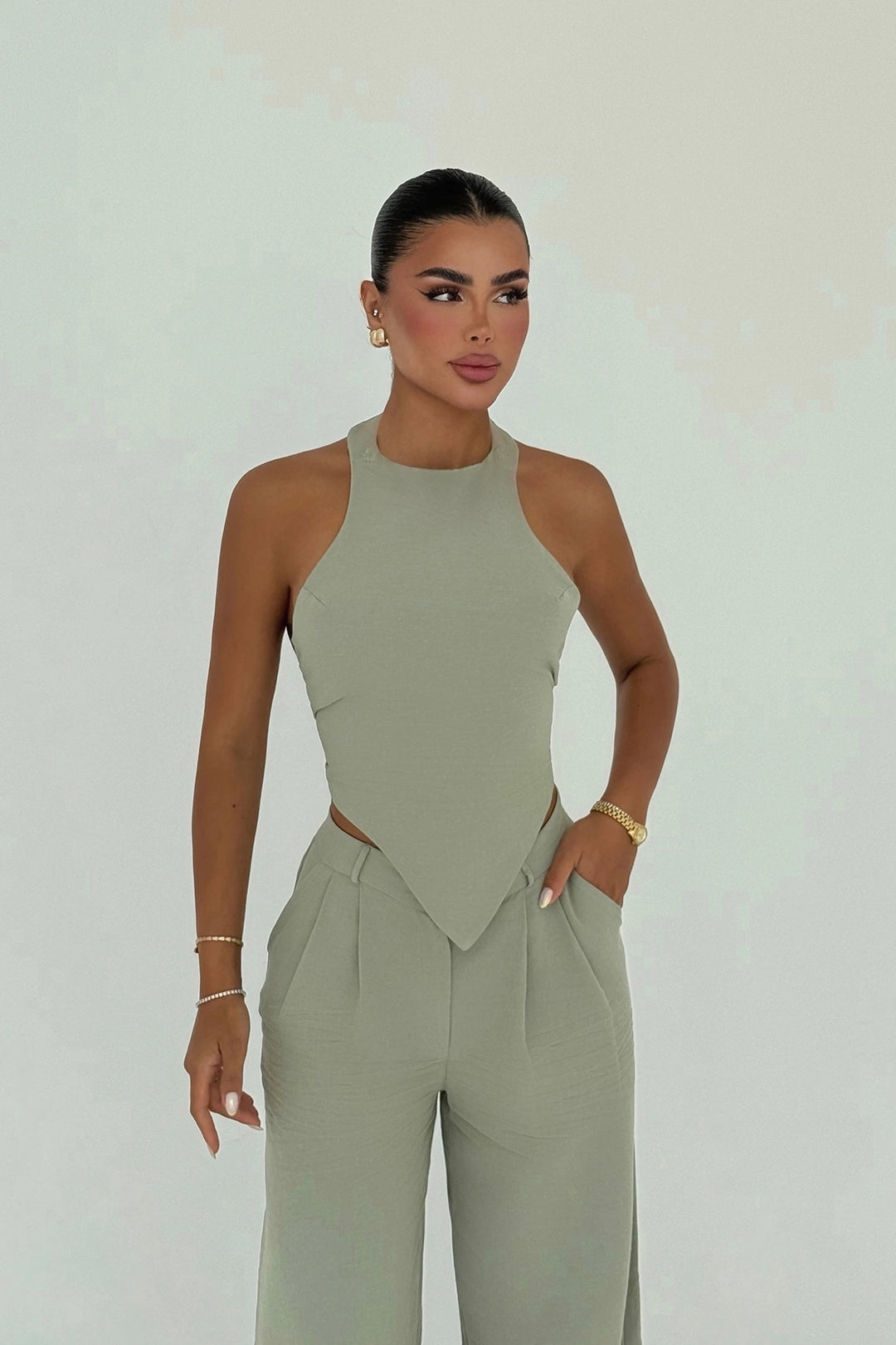 EYY Women Aqua Green Trouser Suit - St. Augustine