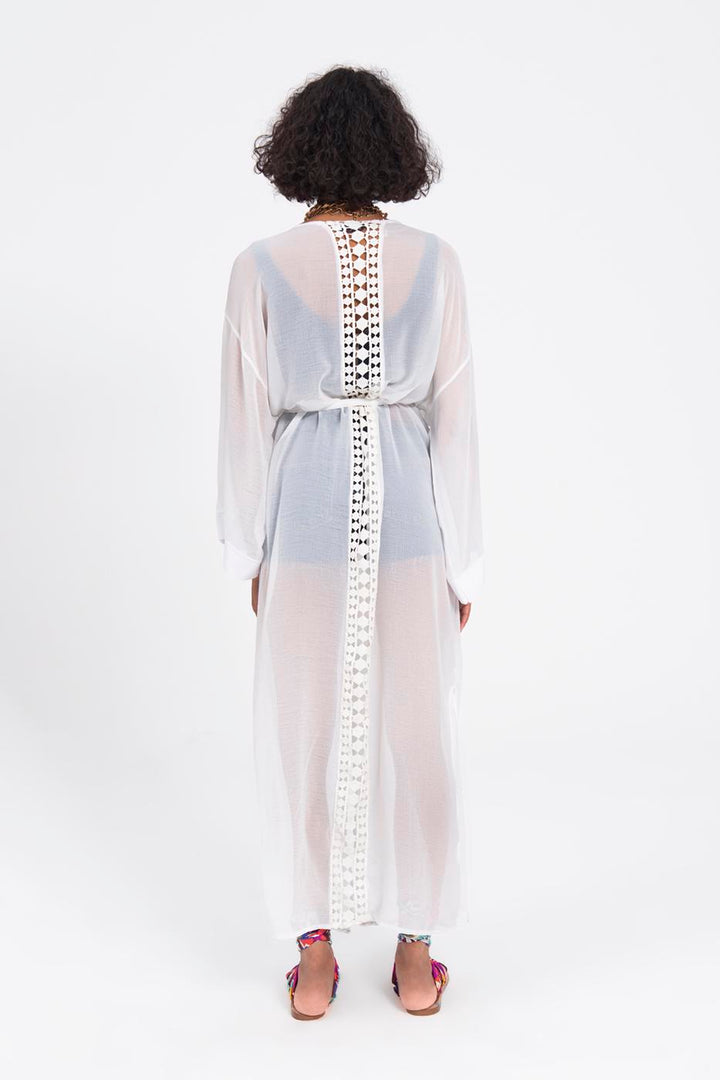 BSL Women Lace Detailed Back Kimono - Campi Bisenzio