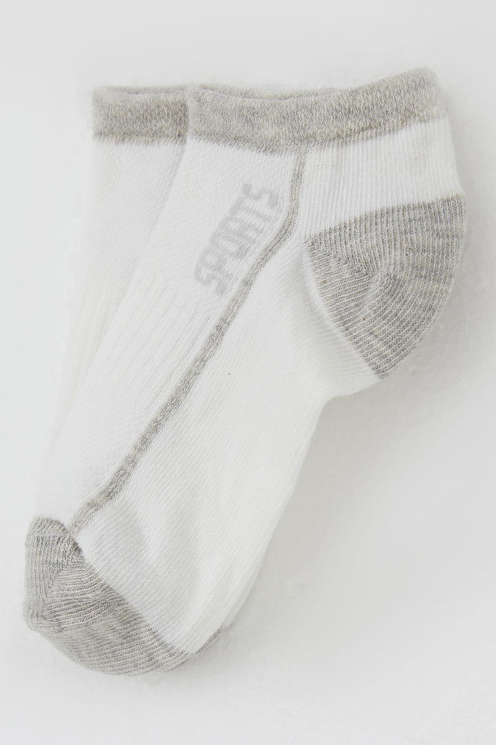 BRE Artı Erkek Çocuk Patik Çorap Sports Yazı Baskılı 14 Yaş, Ekru - Atlanta