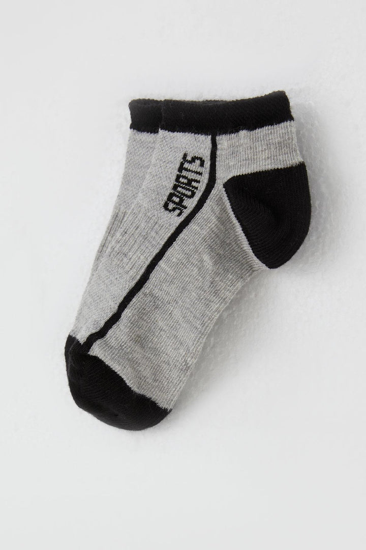 BRE Plus Boy's Socks with Sports Print, 14 Years, Grey Melange - Carson City
