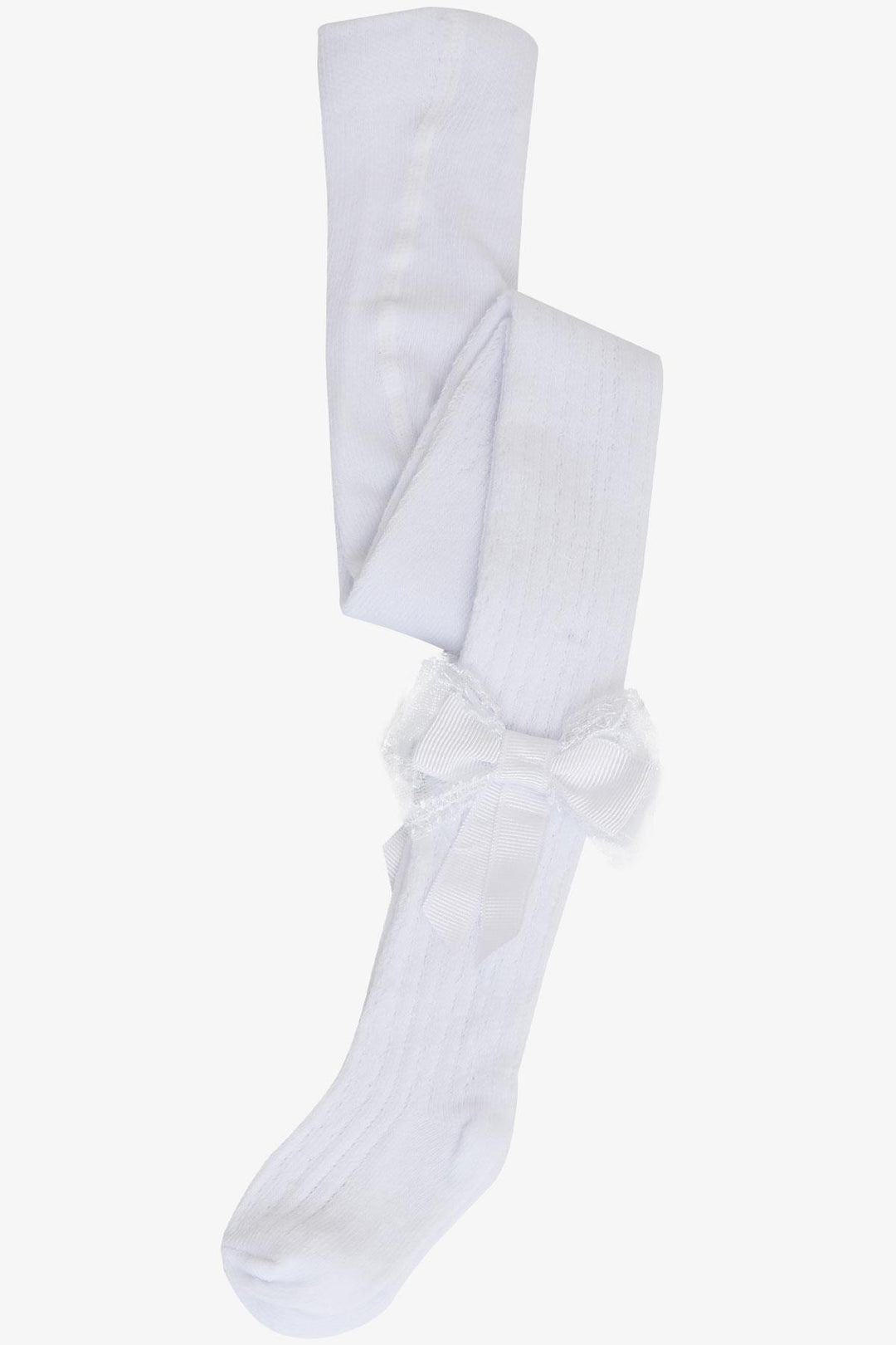 BRE Girls' Tights with Bow, White, 30 Years - Esplugas de Llobregat