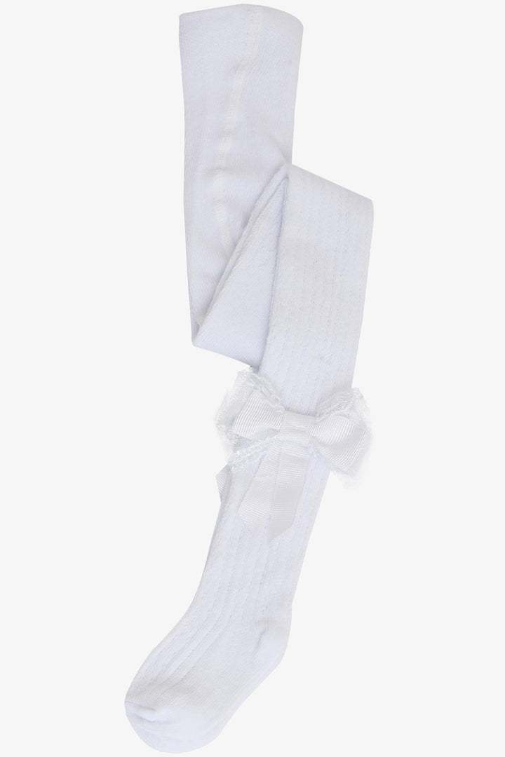 BRE Girls' Tights with Bow, White, 30 Years - Esplugas de Llobregat