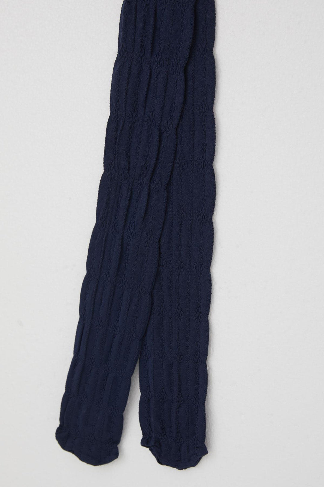 BRE Plus Girl Child Tights with Self-Patterned, 7-8 Years, Navy Blue - Kirkby