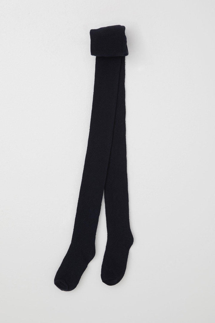 BRE Plus Girl Child Patterned Tights 72 Years, Navy Blue - Scheveningen