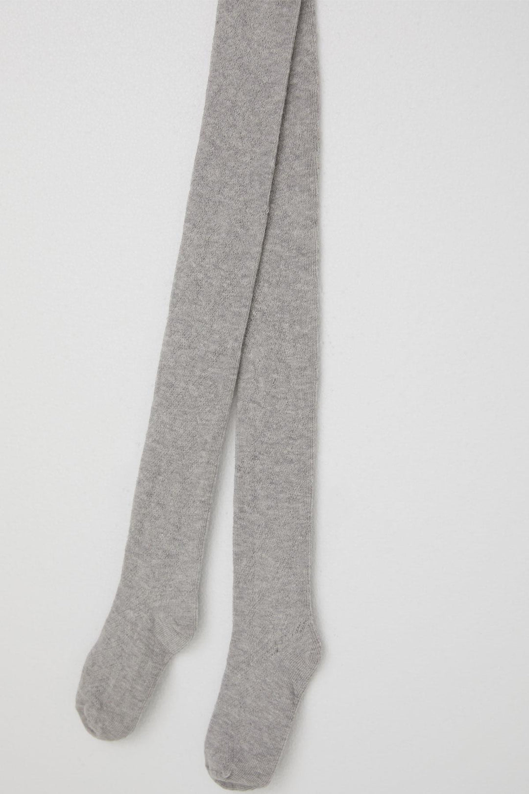 BRE Plus Girl Child Patterned Tights with Self-Patterned 72 Years, Grey Melange - La Porte