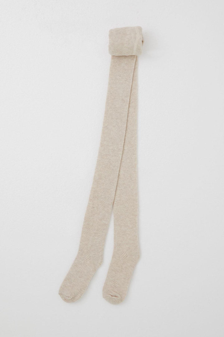 BRE Plus Girl Child Patterned Tights, 72 Years, Beige Melange - Carolina