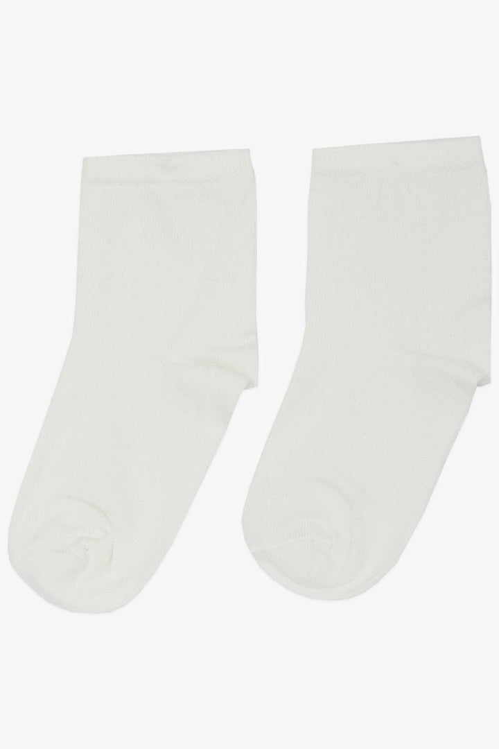 BRE Plus Girl Child Socket Socks Basic 1-6 Years, Ecru - Tecate