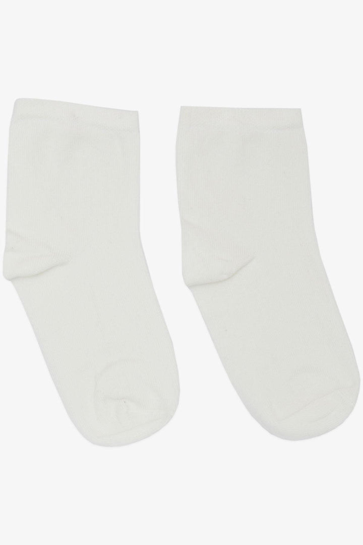 BRE Plus Girl Child Socket Socks Basic 1-6 Years, Ecru - Tecate
