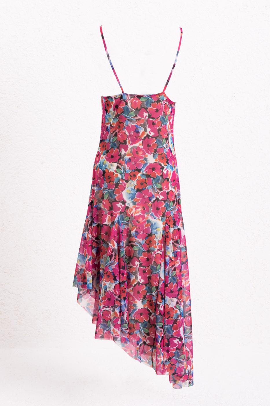 BSL Women Asymmetric Skirt Detailed Midi Dress - Mykolaiv