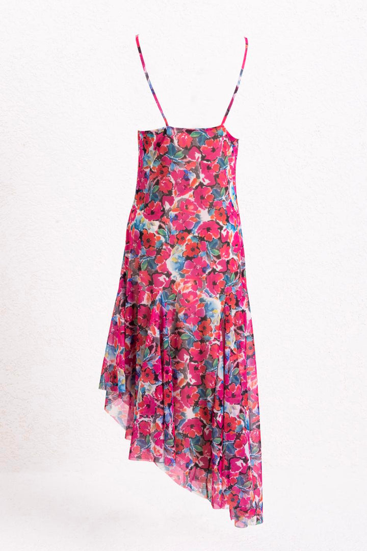 BSL Women Asymmetric Skirt Detailed Midi Dress - Mykolaiv