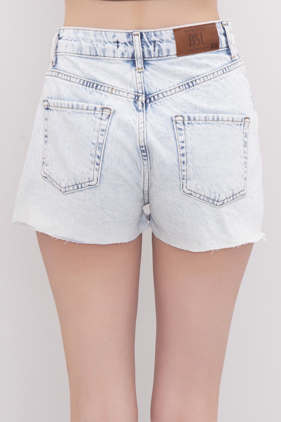 BSL Women Asymmetric Denim Short with Belt - Manassas