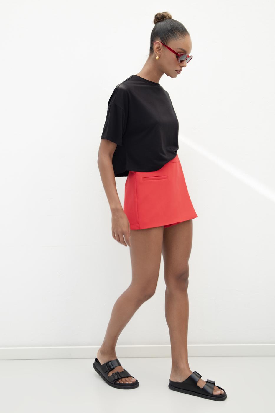 BSL Women Asymmetrical Mini Shorts Skirt - Brandenburg
