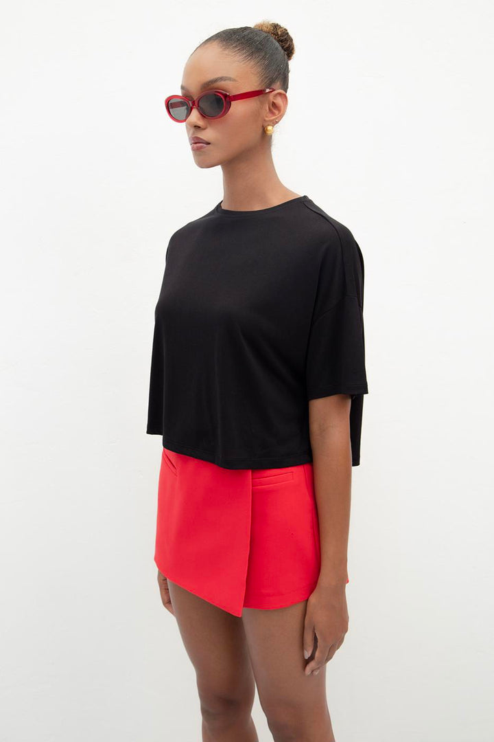 BSL Women Asymmetrical Mini Shorts Skirt - Brandenburg