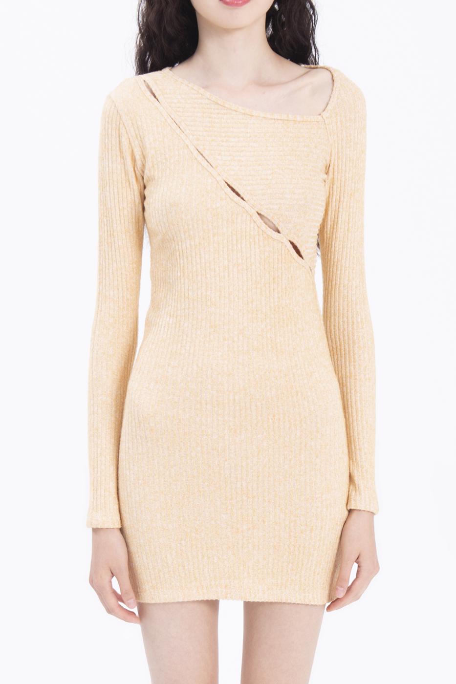 BSL Women Asymetric collar detailed mini dress - Bridlington