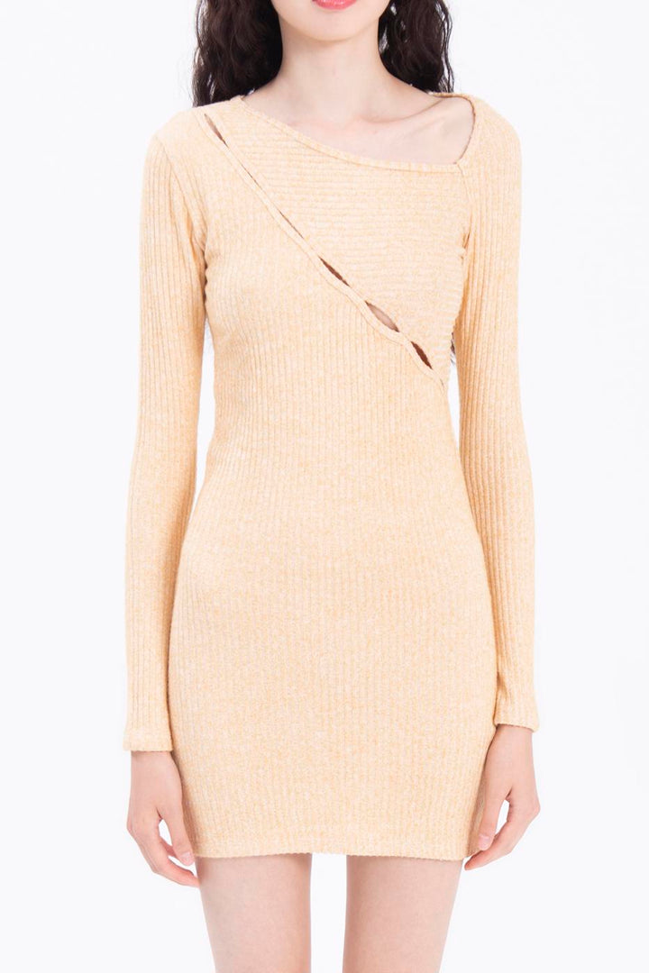 BSL Women Asymetric collar detailed mini dress - Bridlington