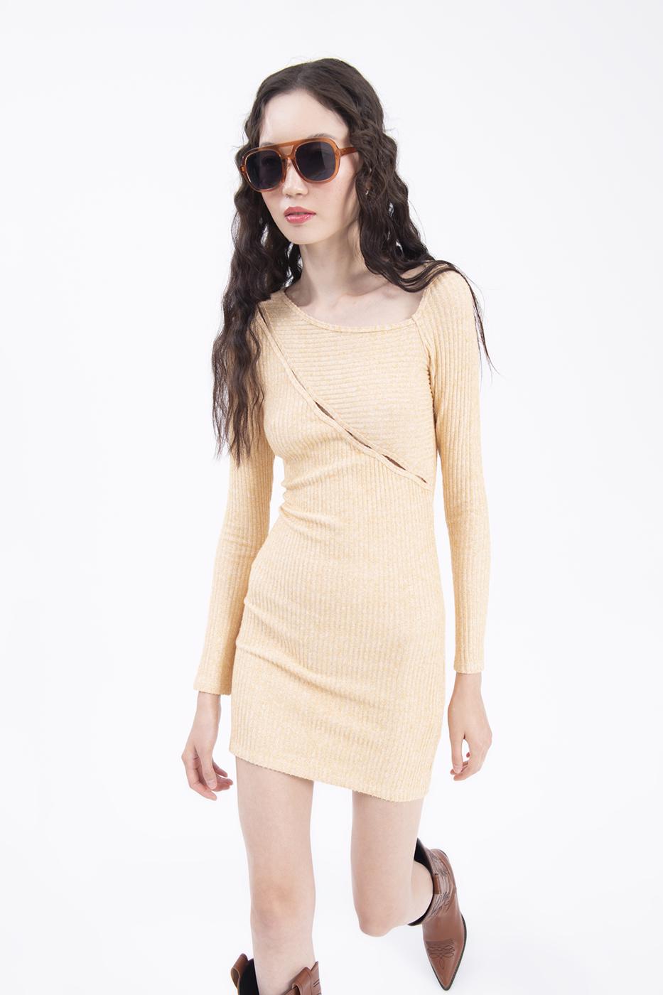 BSL Women Asymetric collar detailed mini dress - Bridlington