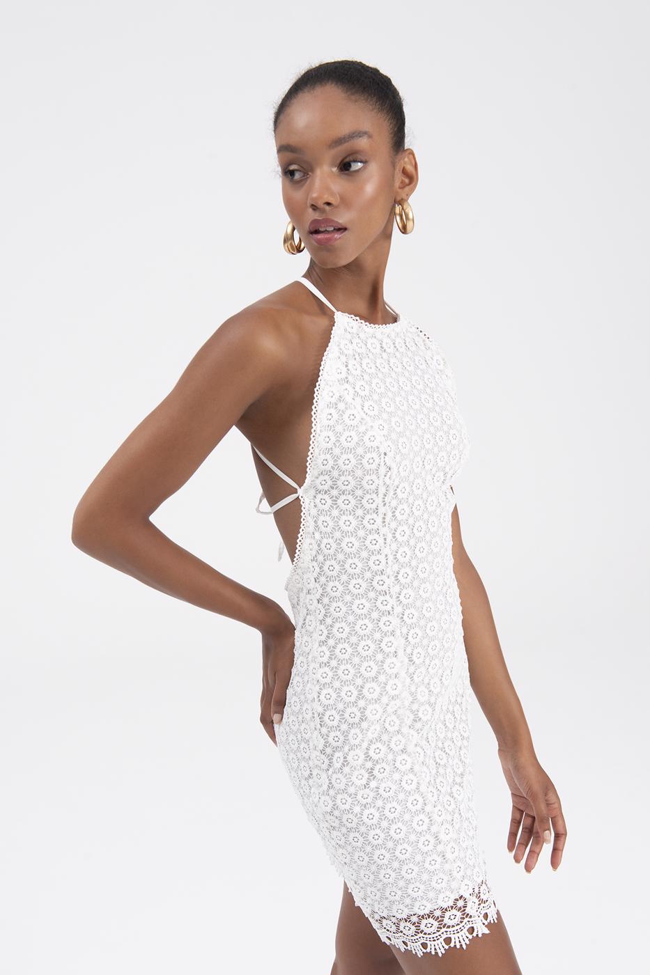 BSL Women Broded Mini Dress with Strap - East Los Angeles