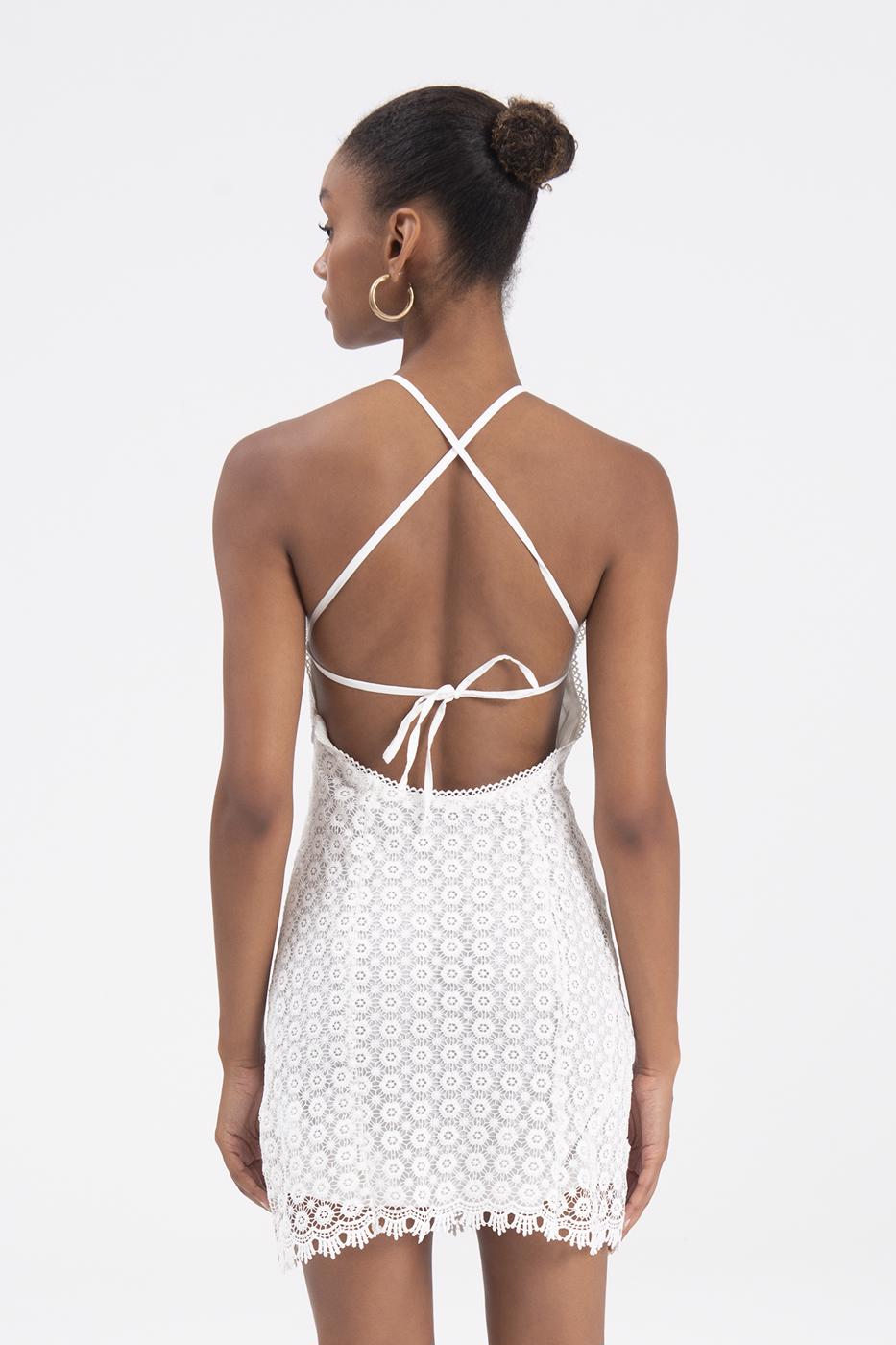 BSL Women Broded Mini Dress with Strap - East Los Angeles