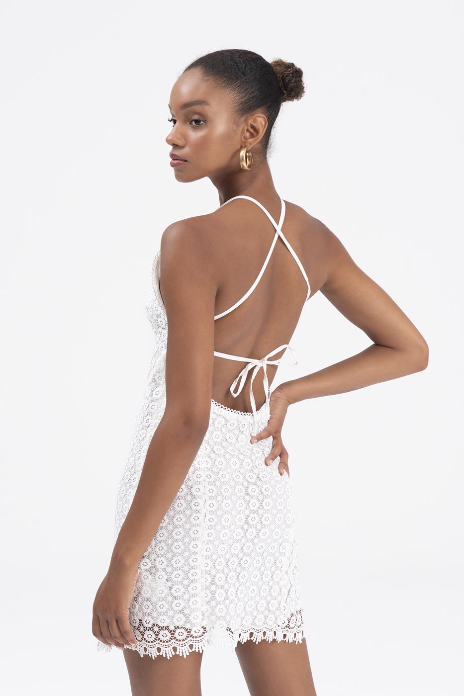 BSL Women Broded Mini Dress with Strap - East Los Angeles
