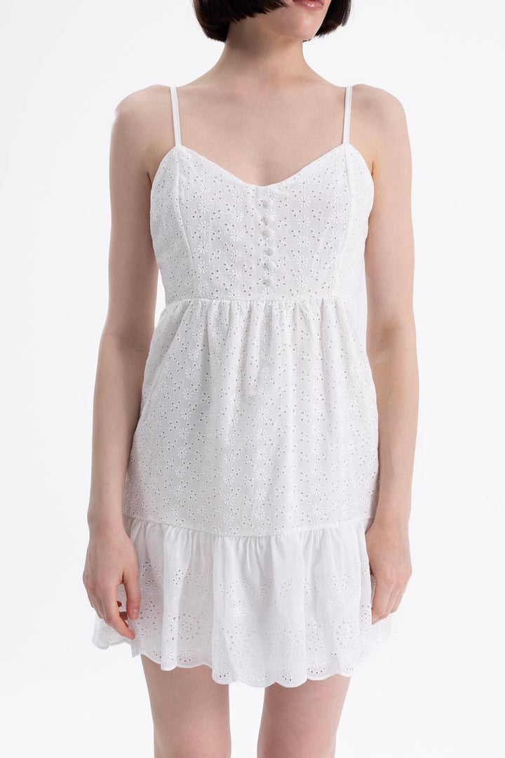 BSL Women Strapped broded mini dress - Lamía