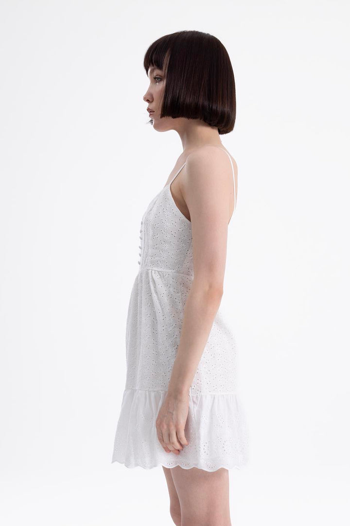 BSL Women Strapped broded mini dress - Lamía