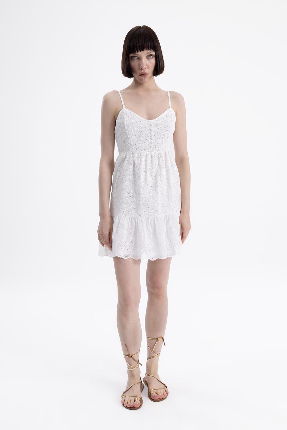 BSL Women Strapped broded mini dress - Lamía
