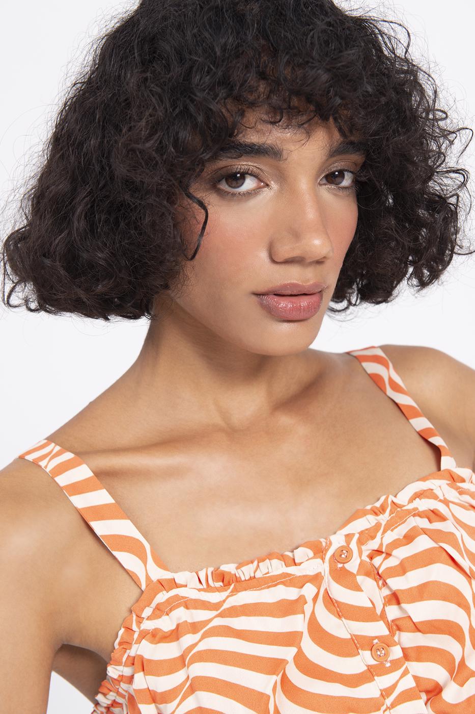 BSL Women Wave Pattern Strapped Bustier - Abilene