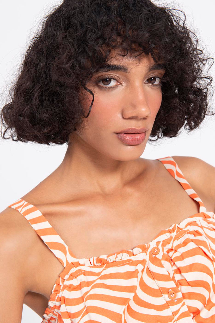 BSL Women Wave Pattern Strapped Bustier - Abilene