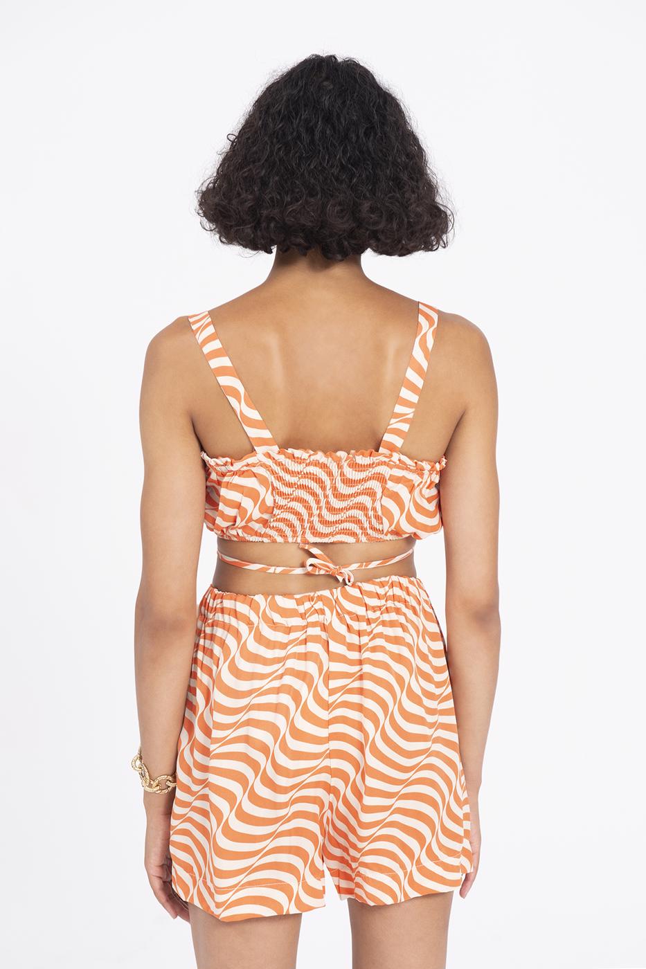 BSL Women Wave Pattern Strapped Bustier - Abilene