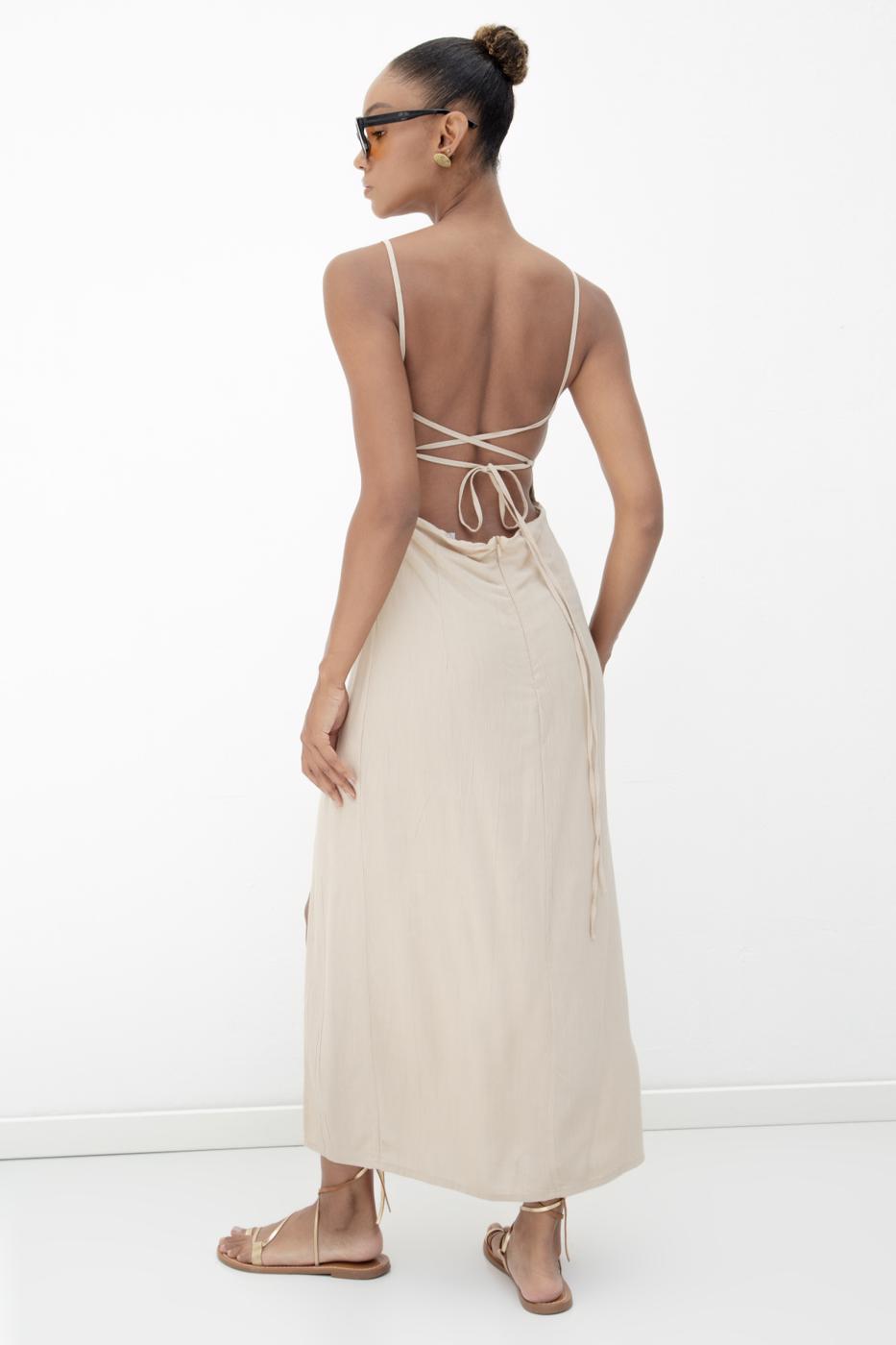 BSL Women Strappy Midi Corset Dress - Brovary