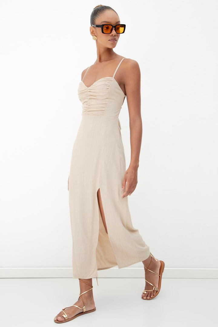 BSL Women Strappy Midi Corset Dress - Brovary