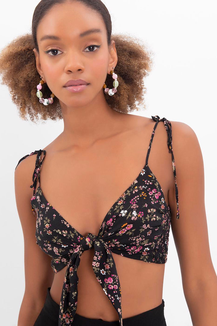 BSL Women Strapped front tie bustier - Wrecsam