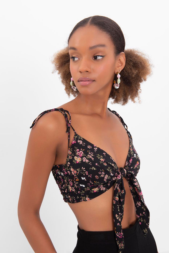 BSL Women Strapped front tie bustier - Wrecsam