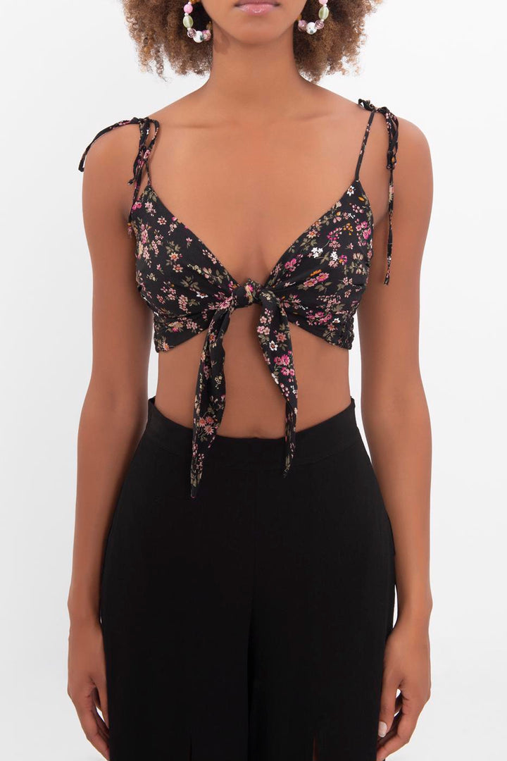 BSL Women Strapped front tie bustier - Wrecsam