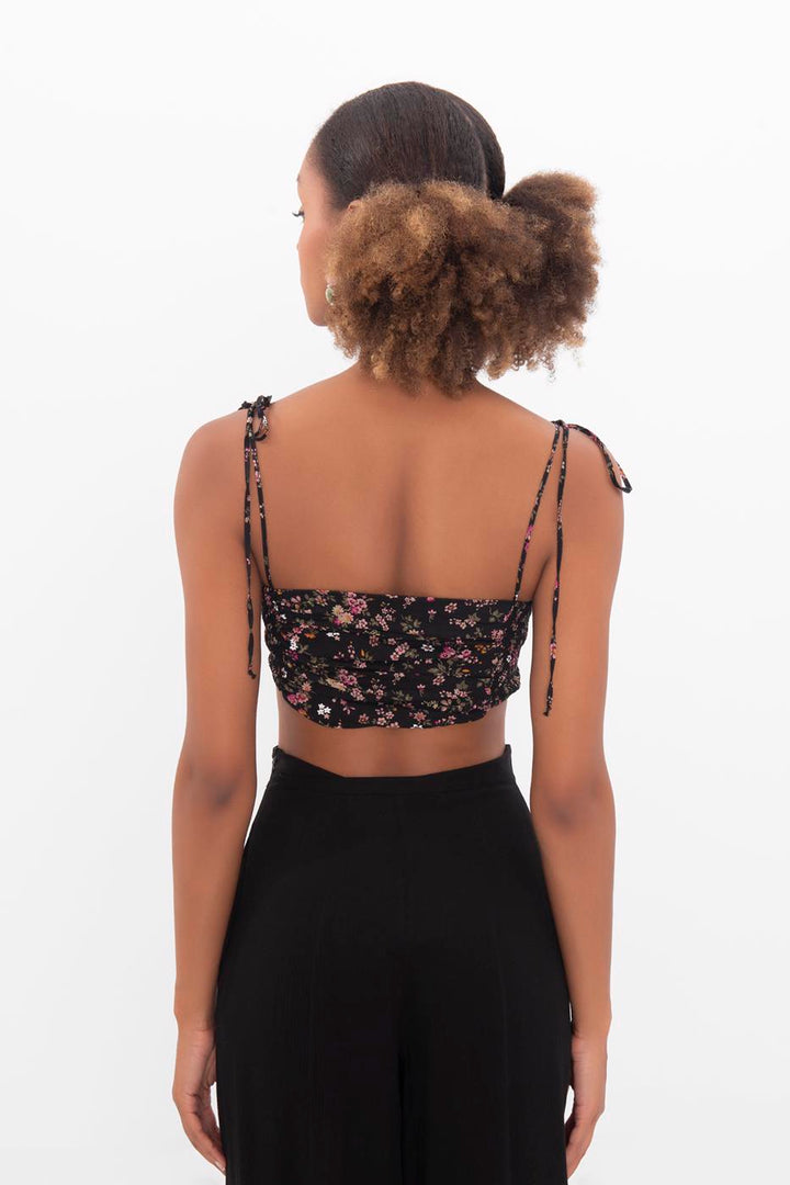BSL Women Strapped front tie bustier - Wrecsam