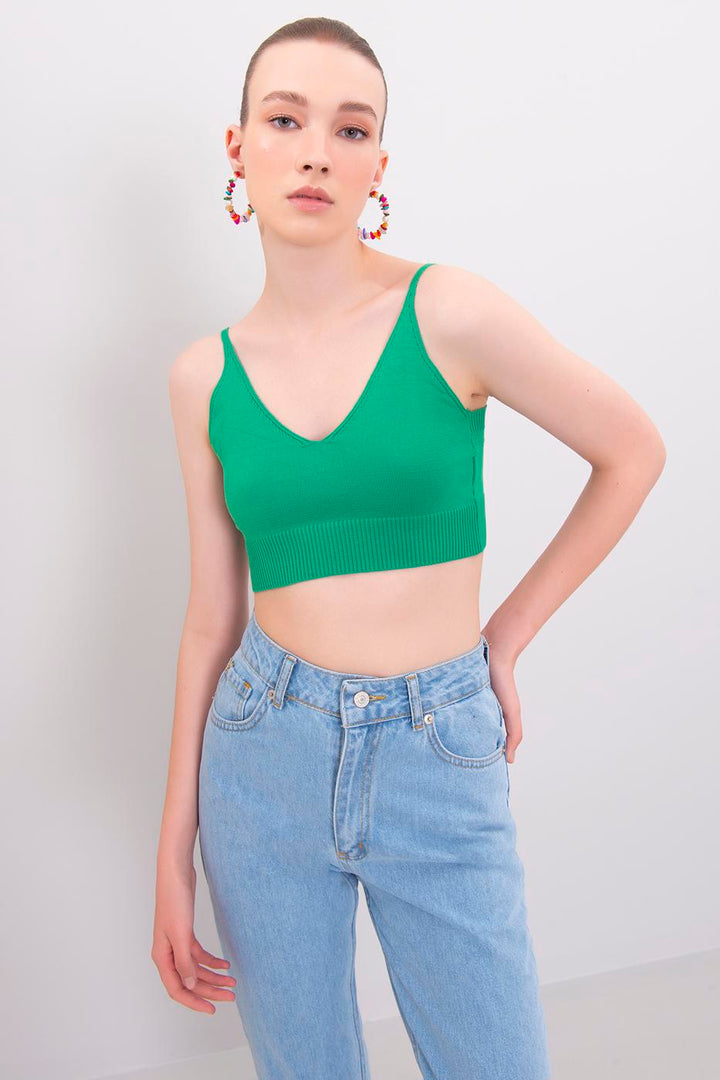 BSL Women Strapped Knit Bustier - Roseville