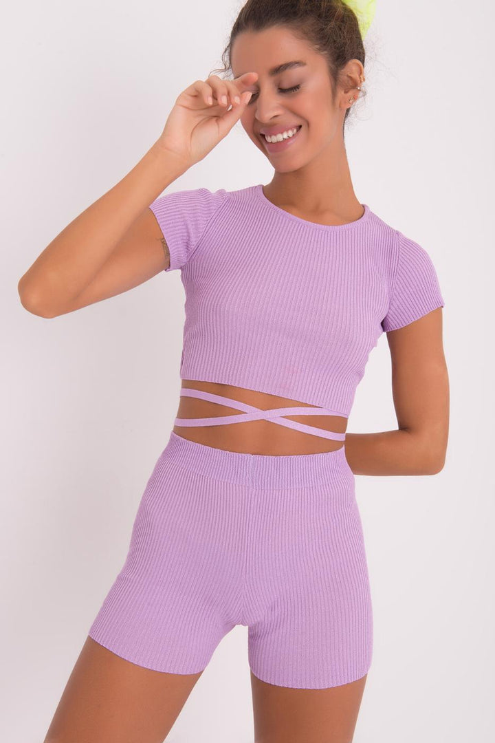 BSL Women Strappy Knit Crop Top - Timberwood Park