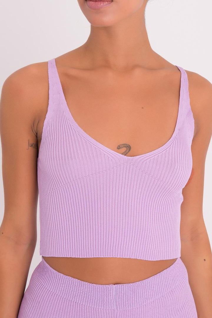 BSL Women Strappy Knit Crop Top - Timberwood Park