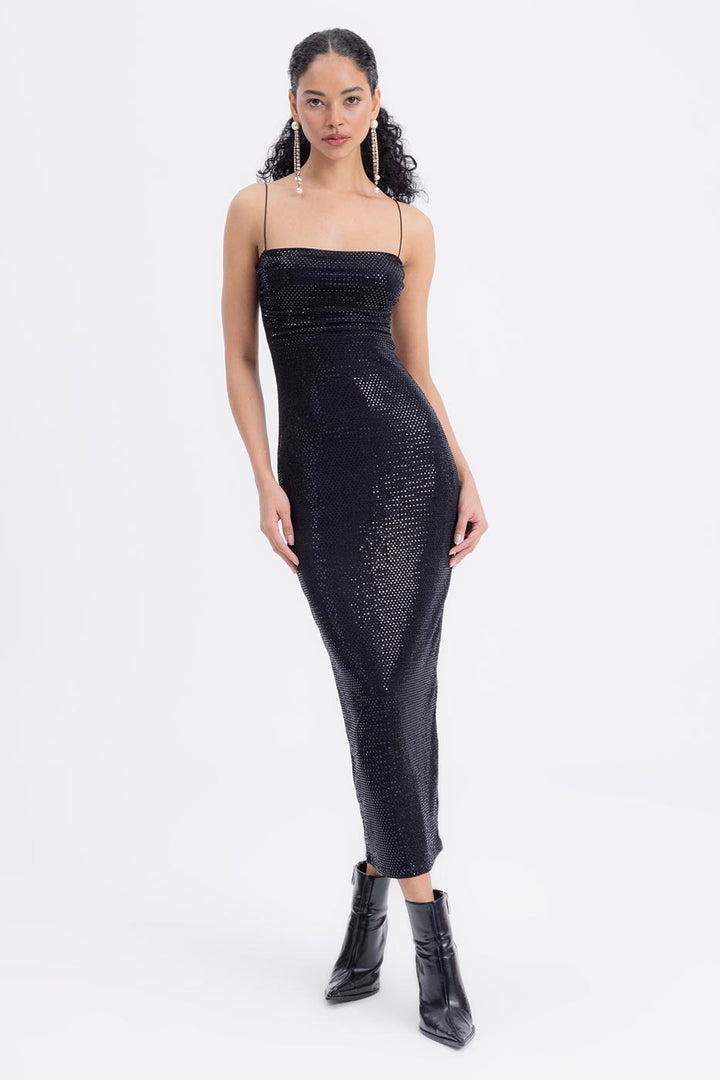 BSL Women Strappy Sequined Midi Dress - Biel/Bienne