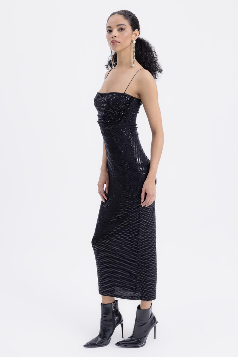 BSL Women Strappy Sequined Midi Dress - Biel/Bienne