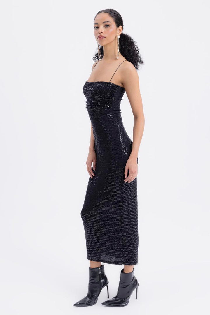 BSL Women Strappy Sequined Midi Dress - Biel/Bienne