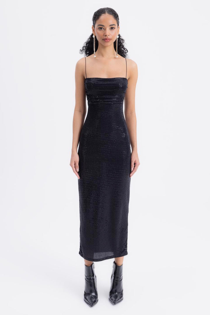 BSL Women Strappy Sequined Midi Dress - Biel/Bienne