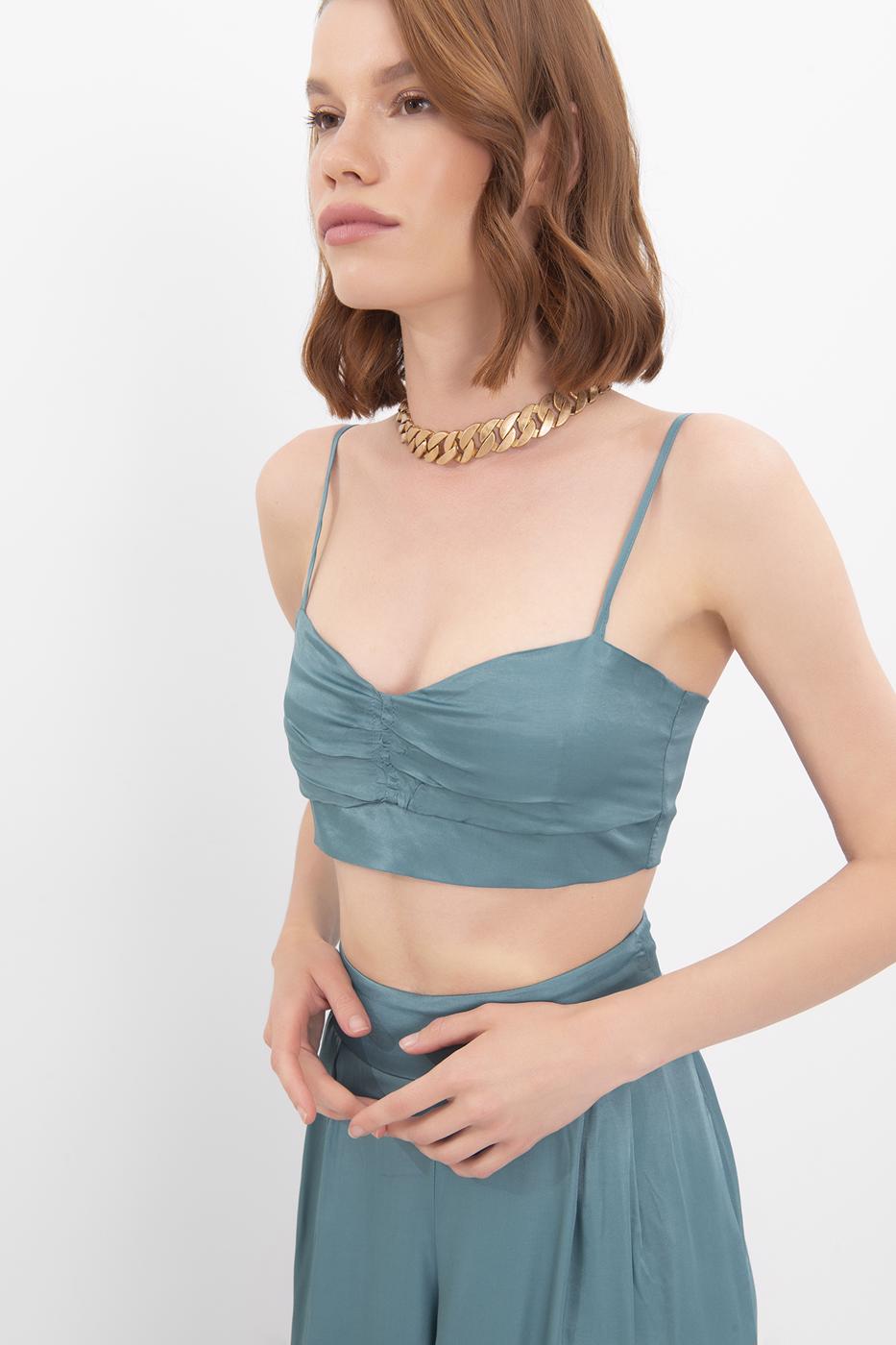 BSL Women Strapped satin bustier - Heroica Guaymas