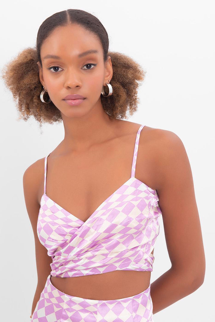 BSL Women Strapped satin bustier - Tequisquiapan