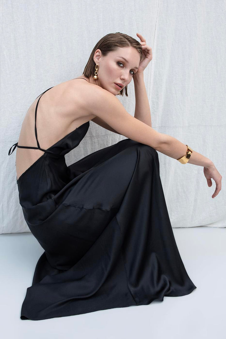 BSL Women Strappy Satin Maxi Dress - Tampa