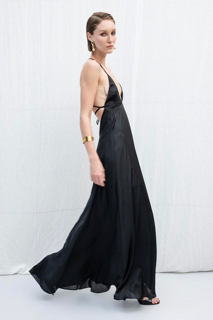 BSL Women Strappy Satin Maxi Dress - Tampa