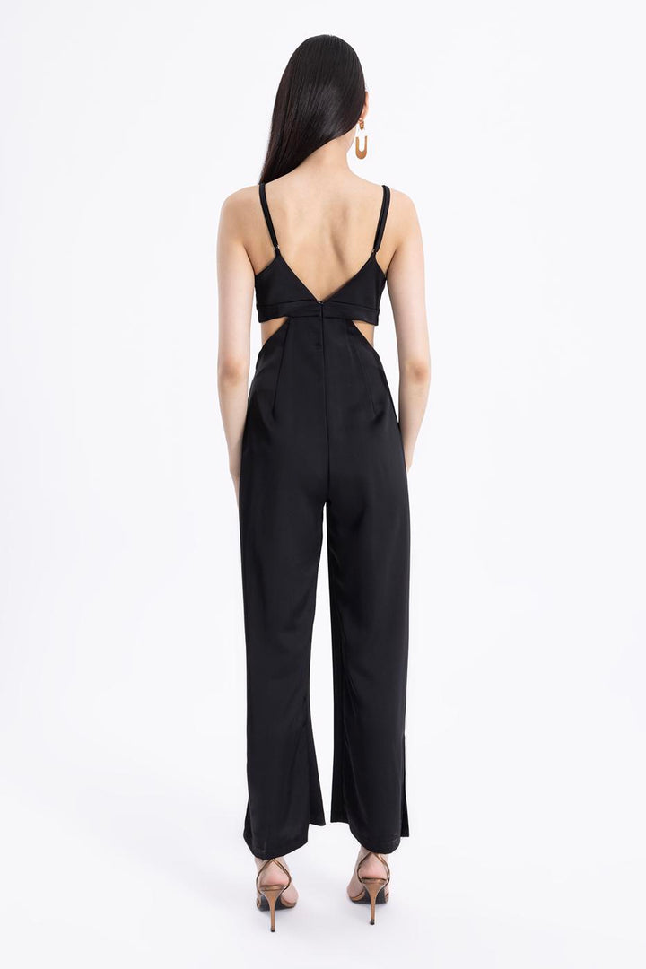 BSL Women Strapped Satin Jumpsuit - Port Orange